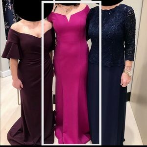 Vince Camuto fuschia evening gown